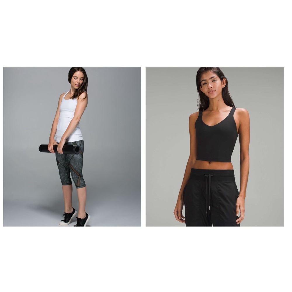 Pack 2- Lululemon Cool To Street Crop Leggings & Align Tank Top Black Size 8